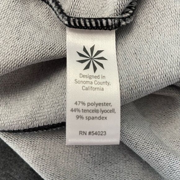 Athleta Dress Size Small Gray Black Color-block OMEGA Long Sleeve Bodycon Knit - Picture 9 of 11